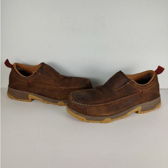 Twisted X Work Slip-On Driving Moc Shoe Safety Toe Cell Stretch Men's 11M - Picture 2 of 8